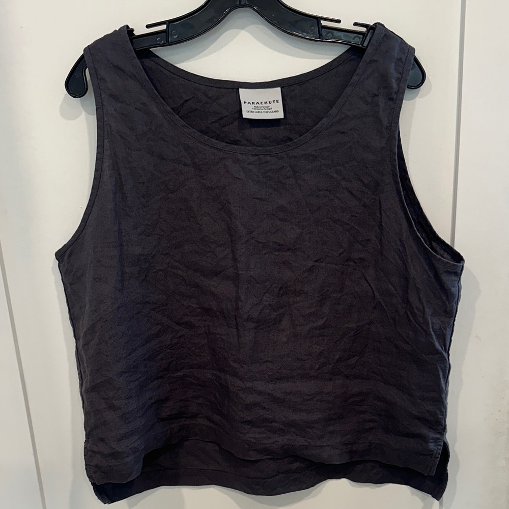 Parachute Charcoal Sleeveless Tank Top